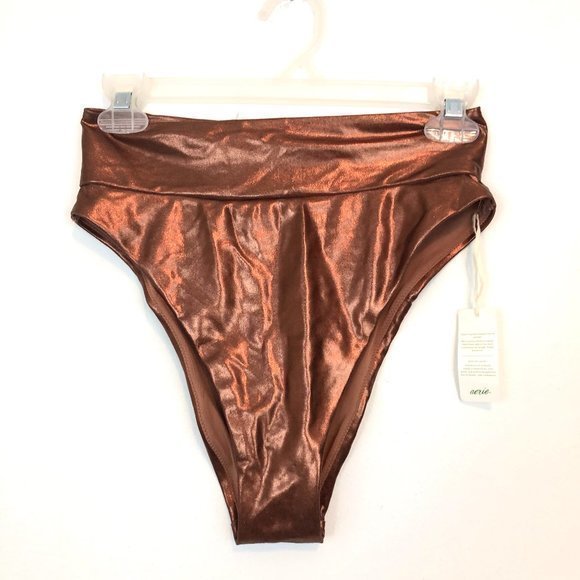 aerie Swim New Nwt Aerie High Cut Cheeky Bikini Bottom High Waisted